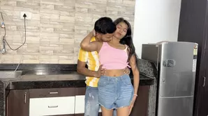 A super beautiful babe gets her pussy filled with a big cock