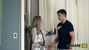 A super beautiful babe is getting fucked in her pussy