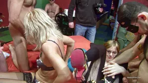 Crazy shaved girl in an wonderful bondage story