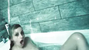 Stunning chick with appetizing forms putting on sexy underwear and seducing her lover