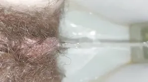 Brunette babe with nice ass enjoys sensual sex after dinner