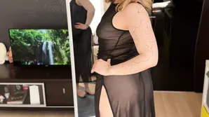 Babe has amazing sex after a weather forecast in sexy underwear