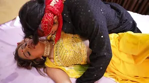 The man gently fucks his girlfriend in her sweet pussy