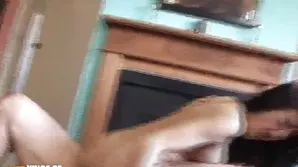 A very nice woman meets a guy and shows her holes in pants