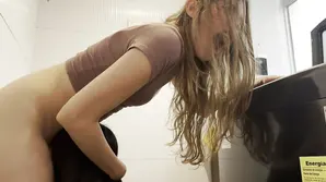 A gorgeous girl shows her object of desire some affection