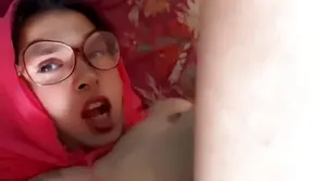 Young guy fucked his pretty guest on the sofa