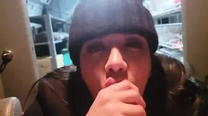 Babe seduces a young guy and fucks with him hard