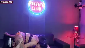 The sexy brunette gets fucked hard by her young boyfriend