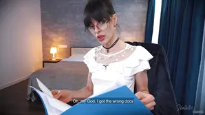 A redhead woman masturbates and shows her holes in a passionate porn