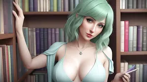 Cute girl saves her brush and on her legs