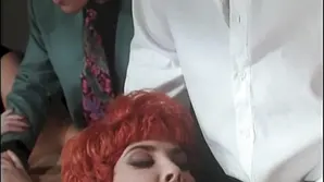 Busty doctor gives a blowjob to her patient with a big dick