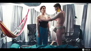 Kinky blondie is tied up and pleasured in the kinkiest way