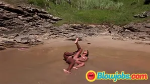 The cook hard fucked the girl with fruit in her mouth