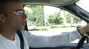 Brunette woman is having fun with her boyfriend