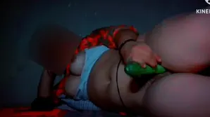 Oiled up slut rubbing her pussy on the car window