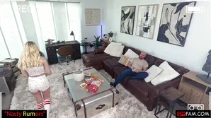 Happy ending massage for a horny client with a great view