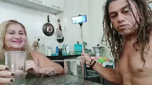 Hot cutie in heels touches herself showing her group how to finger properly