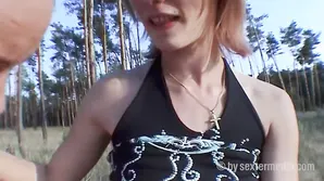 Hot brunette with nice ass fucks with a stranger