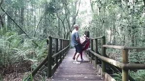 A blondie gets wild with her partner on a casual day