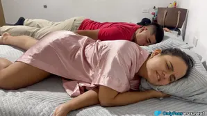 Cute blonde in erotic lesbian sec with condoms as a barrier