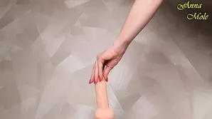 Beautiful babe fucked with an amazing partner with huge dick