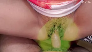 Beautiful alternative babe getting her ass fucked with a toy during a webcam show