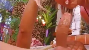 A cute girl caresses herself but she wants more